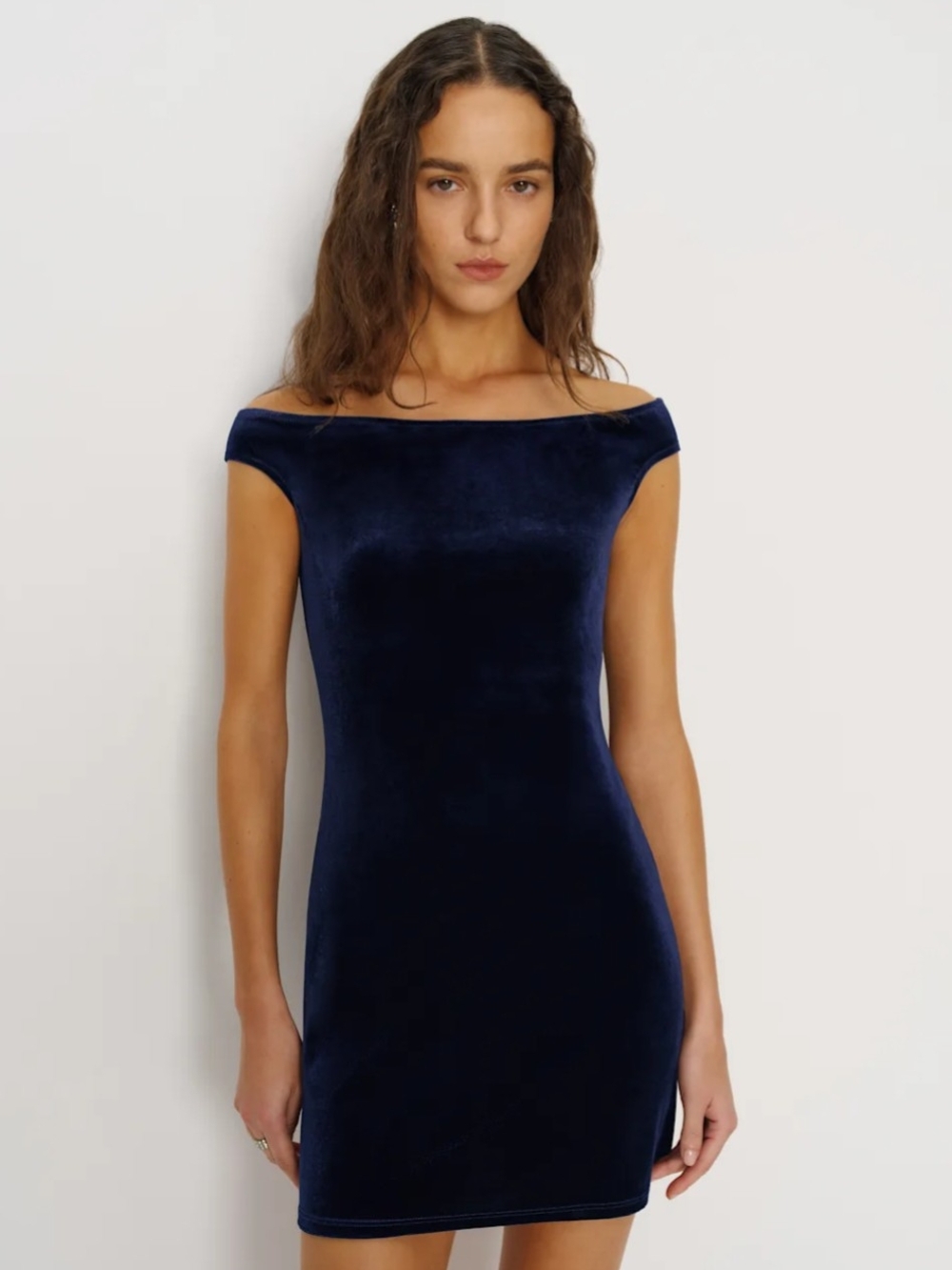 Reformation Lia Knit Dress in Navy - Size XS